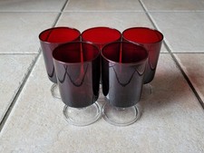 5 x Luminarc France Rubinrot