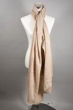 Q46B22- Großes Halstuch Schal beige Wolle