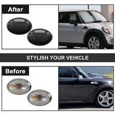 2x Led Seitenblinker Blinker für BMW Mini Clubman Clubvan R55 Mini R56 SCHWARZ