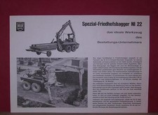 Original alter HELA LANZ Spezial-Friedhofsbagger NI 22 Bagger Prospekt