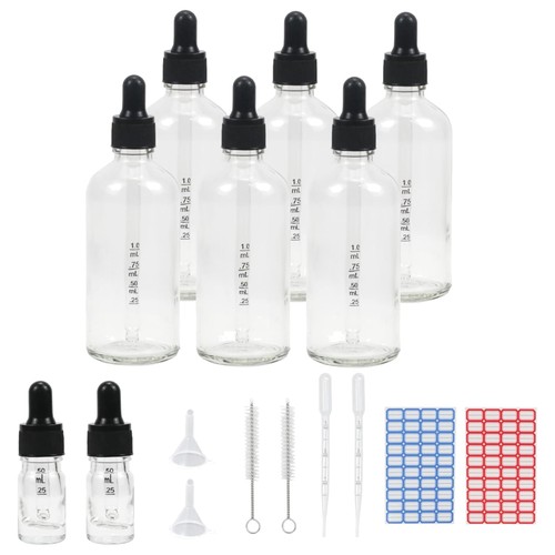 Glas pipettenflaschen set - glas, 6x