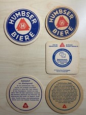 5 alte Bierdeckel Humbser Fürth (+2008), 1x Ø 92mm