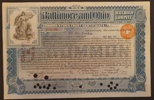 3 Historische Aktien Baltimore and Ohio Railroad 1899, 1960, 1962 USA