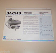 Typenblatt / Technische Daten Sachs Rasenmäher Motor SB 102 - Stand 1976!