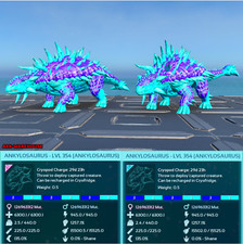 Top Stat Blue and Cyan Ankylosaurus Paarung Paar - Anky - Ark Ascended PVE