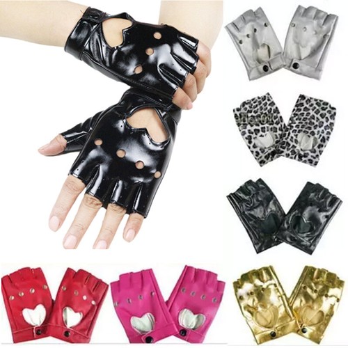 Punk leder handschuhe - pu,