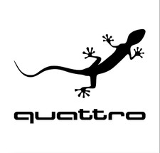 Aufkleber quattro Gecko REFLEKTIEREND für Auto Möbel Wand PC Glas ect