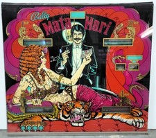 Original Flipper Scheibe Backglass MATA HARI Bally 1978 no reproduction!