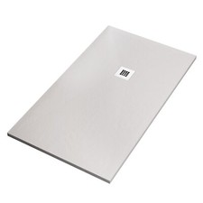 Duschwanne Marmor Harz Weiß