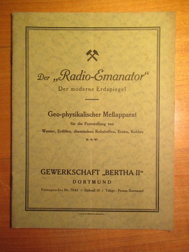 Broschüre der radio - broschüre, emanator