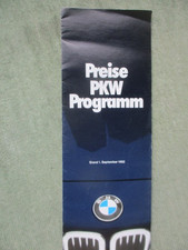 BMW Preisliste PKW 315-323i