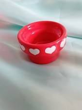 70) Waechtersbach Kerzenständer bzw Eierbecher rot mit weißen Herzen