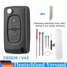 Klapp Schlüssel CE0536 für Peugeot 207 307 308 Partner Tepee Expert + Werkzeug