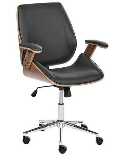 Bürostuhl kunstleder schwarz - kunstleder,