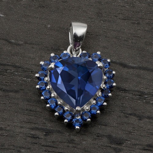 Herzschliff blauer saphir - blauer, rund