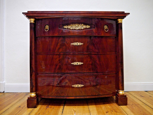 Biedermeier kommode mahagoni - kommode,