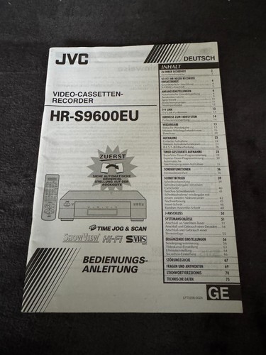 Jvc bedienungsanleitung für - bedienungsanleitung,