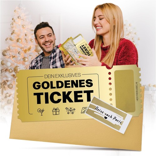 Goldener gutschein zum - zum, selber