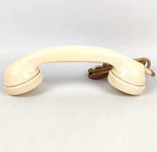 Original Hörer W48 oT – Posttelefon 1950er – Beige mit Stoffkabel