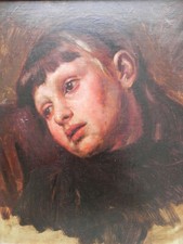 Gemälde: Porträt Mädchen, Portrait,Düsseldorf, Umkreis Edouard von Gebhardt