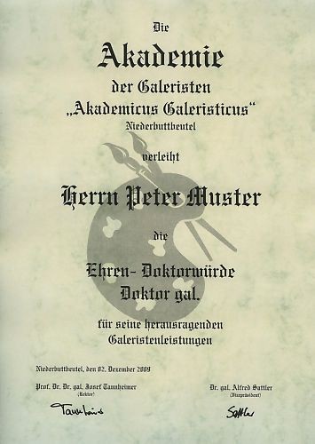 Diplom urkunde ehren doktor - urkunde,