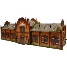 Diorama H0/1:87 Gebäude Lagerhalle Industriehalle Eisengießerei Fabrik patiniert