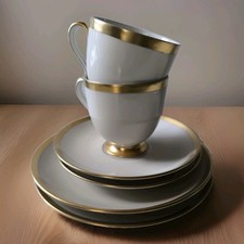 Fürstenberg Kaffeegeschirr mit Goldrand 2 Gedecke