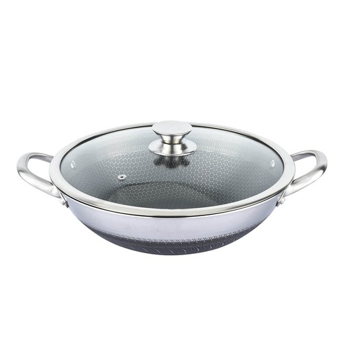 Wok mit deckel - deckel, topf