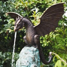 Garten Drache Statue Brunnen