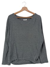 CLEPTOMANICX Sweatshirt Damen Grau Gr M 38 Vintage Streetwear 100% Baumwolle