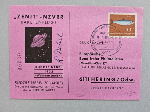 Beleg raketenpost deutschland - beleg,