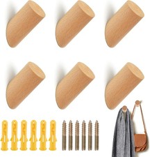 -SALE- 6x Wandhaken Holz Buche