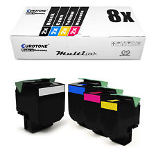 8x Toner f�r Lexmark X 543 544 546 548 DE DW DTE DN N DTN, 0C540H1 CMYK