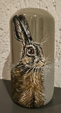 Keramik Vase Handbemalt Hase