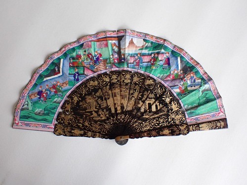 Antiker fächer china mandarin - antiker,