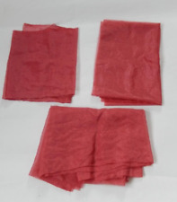 3 Stoffreste Organza altrosa 