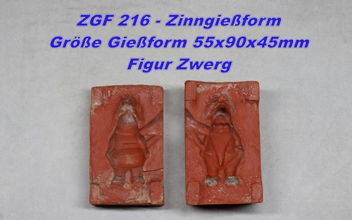 Zinngießform zwergfigur - ,
