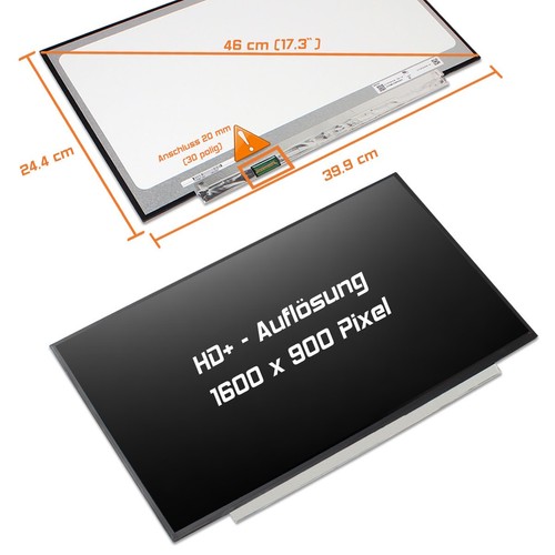 Led display matt - 17,3", passend