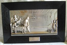 ANTIKES Reliefbild - Metall -