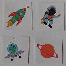 Weltraum Tattoo Set 12-24x All