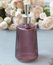 B-Ware % Seifenspender mit Rillen Erika Glas H 19 cm Skandi Vintage Chic Antique