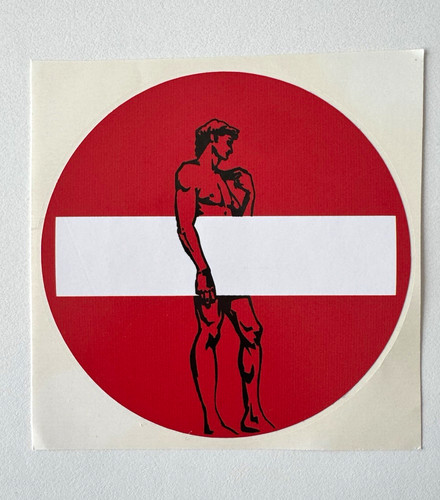 Clet michelangelo david - clet, statue
