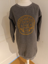 lacoste Kleid Gr. M Tunika Baumwolle Grau mit Warmfutter