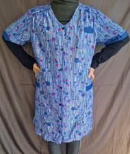 Nylon Dederon kittel schürze Vintage   Apron Gr.  48-50 --Original 70er Jahre-