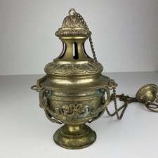 Großer Weihrauchschwenker Rauchfass Weihrauchfass Bronze Sakral Antik 19. Jhd