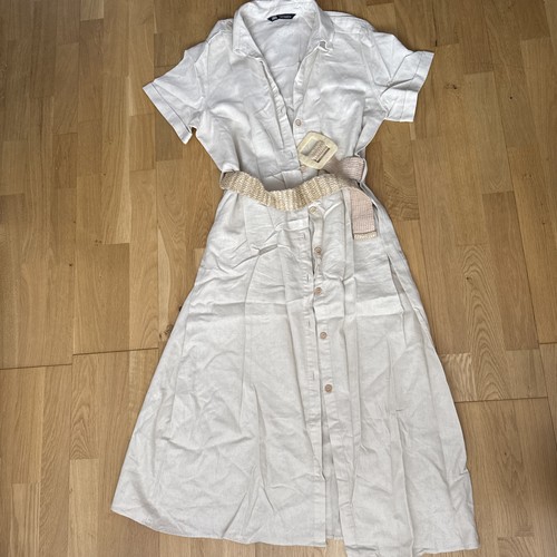 Damen zara leinen kleid - zara,