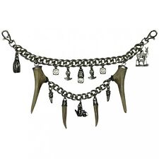 Charivari Kette Tracht Hirschhorn Hirsch-Reh-Horn Trachtenkette echt versilbert!