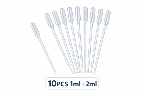10x plastic pipettes 1ml - 10x,