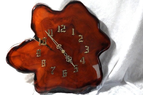 Vintage live edge - vintage, holzwanduhr