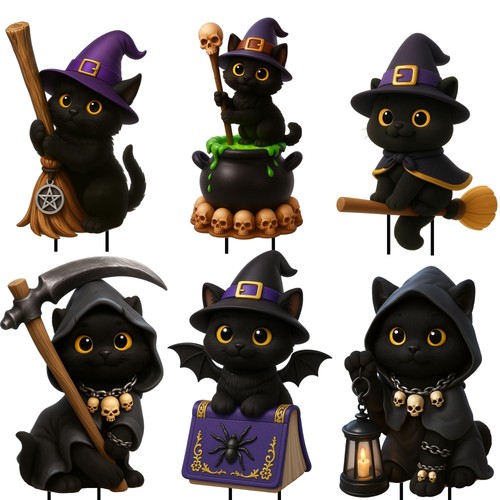 Halloween gartendeko schwarze - gartendeko,
